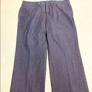 JM Collection 18 womens petite blue denim straight leg trouser jeans